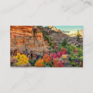 Tarjeta De Visita Colores de caída de la montaña del desierto 