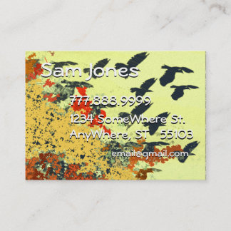 Tarjeta De Visita Colores de caída de las aves voladoras