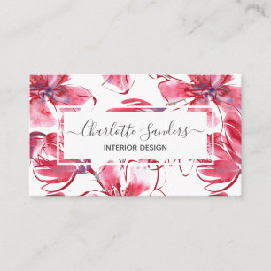 Tarjeta De Visita Colores de flores de Magnolia