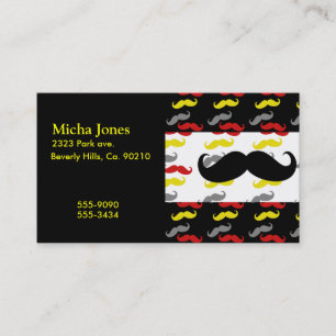 Tarjeta De Visita Colores de hombres del pelo del bigote