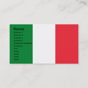 Tarjeta De Visita Colores de Italia