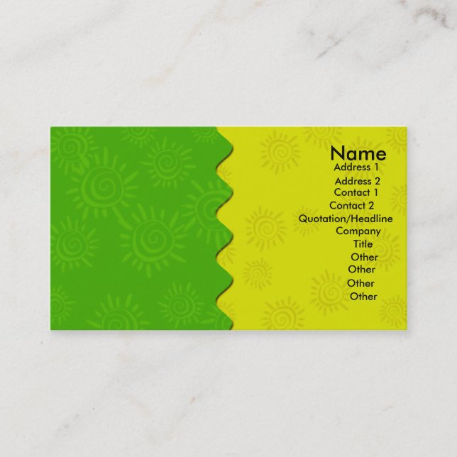 Tarjeta De Visita Colores de la naturaleza (Anverso)