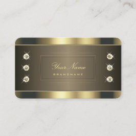 Tarjeta De Visita Colores de oro de lujo con Diamantes de imitación 