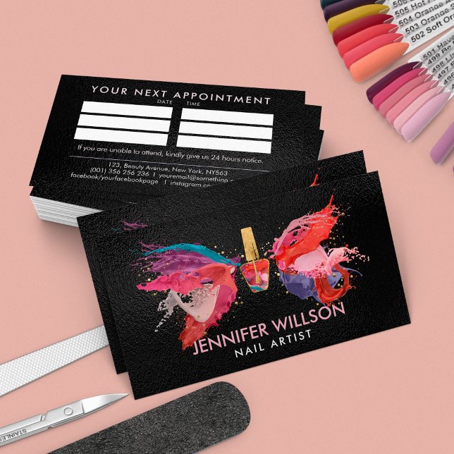 Tarjeta De Visita Colores de uñas (Subido por el creador)