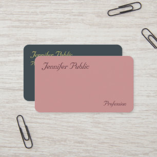 Tarjeta De Visita Colores elegantes minimalistas escritos a mano