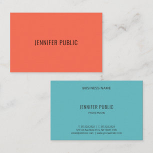 Tarjeta De Visita Colores elegantes modernos Plantilla profesional s