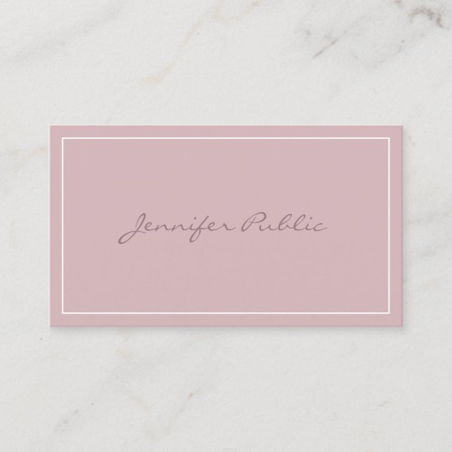 Tarjeta De Visita Colores elegantes profesionales Moderno Sleek Plai (Anverso)