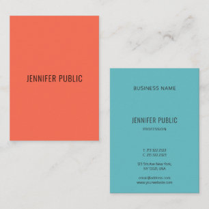 Tarjeta De Visita Colores elegantes profesionales Plantilla simple m