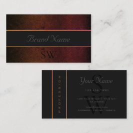 Tarjeta De Visita Colores grises Naranjas oscuros y llamativos con i