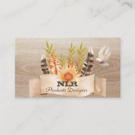 Tarjeta De Visita Colores neutros bohemios