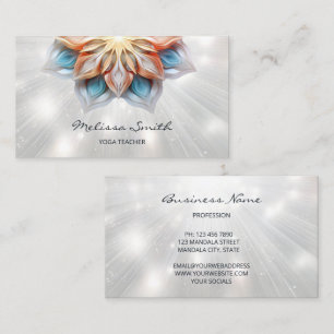 Tarjeta De Visita Colores Pastel brillantes Mandala