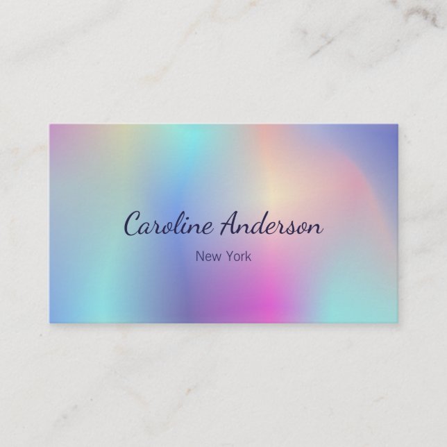 Tarjeta De Visita colores pastel irrisorios (Anverso)