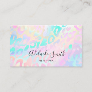 Tarjeta De Visita colores pastel patrón de piel animal