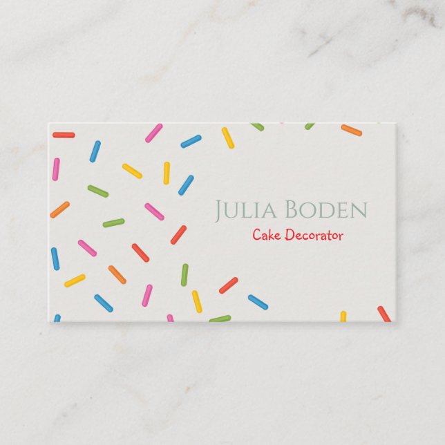 Tarjeta De Visita Colores Pastel Purpurina (Anverso)