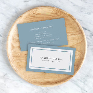 Tarjeta De Visita Colores personalizados Modern Classic Blanco Centr