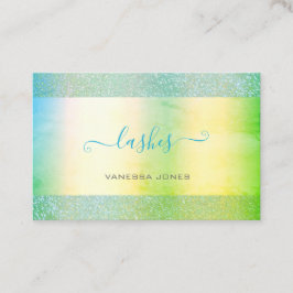 Tarjeta De Visita Colores Verde azulados de color naranja verde amar