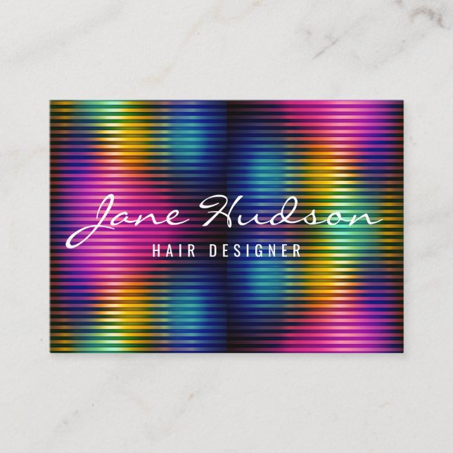 Tarjeta De Visita Colorful Minimalist Elegant Design Business Card (Anverso)