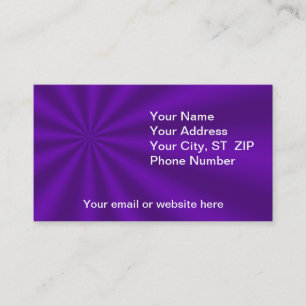 Tarjeta De Visita Colorful Purple Starburst