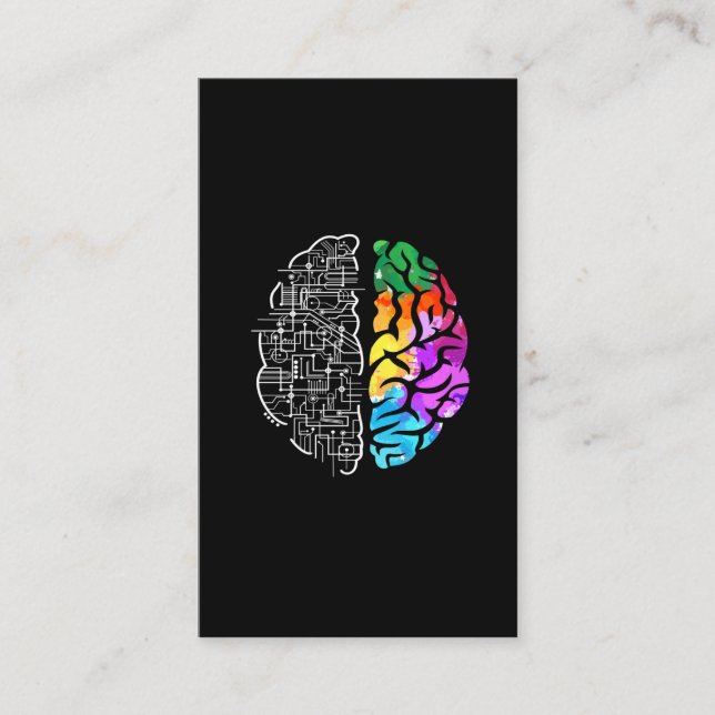 Tarjeta De Visita Colorida ciencia de ingeniería cerebral (Anverso)
