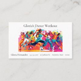 Tarjeta De Visita Colorida clase de ejercicio de grupo