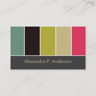 Tarjeta de visita colorida del boutique (v6)