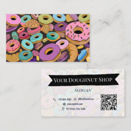 Tarjeta De Visita Colorida Doughnut Shop Bakery Simple Business Card