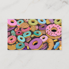 Tarjeta De Visita Colorida Doughnut Shop Bakery Simple Business Card