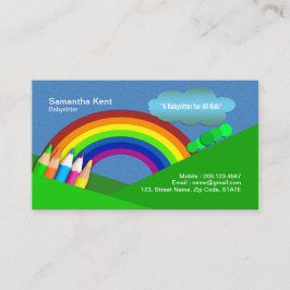 Tarjeta de visita colorida estupenda del arco iris
