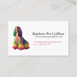 Tarjeta De Visita Colorida Hound Afgano
