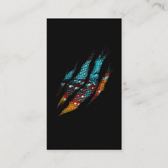 Tarjeta De Visita Colorida piel de Chameleon (Anverso)