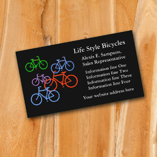 Tarjeta De Visita Colorida plantilla de negocio de bicicletas