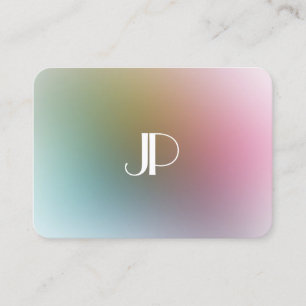 Tarjeta De Visita Colorida plantilla Lujo Monograma moderno elegante