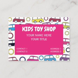Tarjeta De Visita Colorida tienda de juguetes para niños