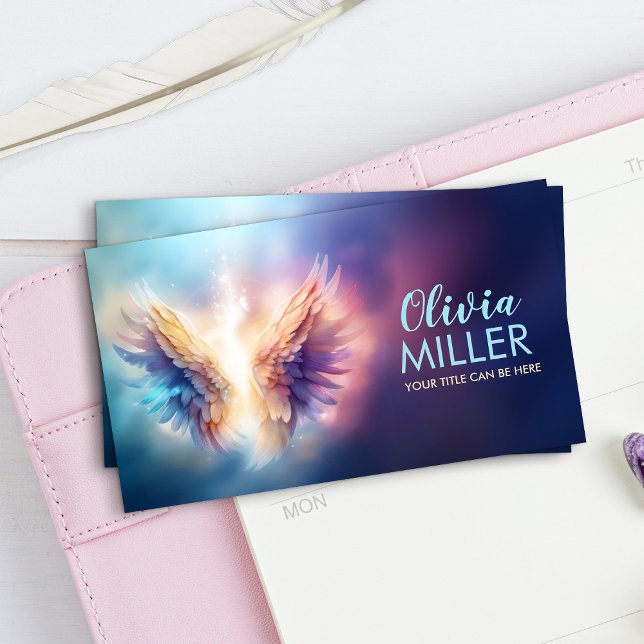 Tarjeta De Visita Coloridas alas ángel brillantes (Subido por el creador)