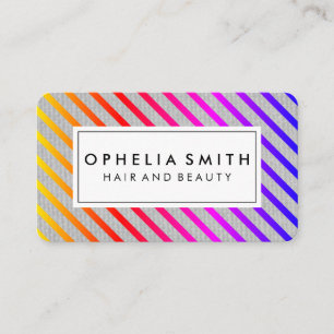 Tarjeta De Visita Coloridas bandas de Moda Textura