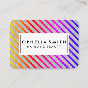 Tarjeta De Visita Coloridas bandas de Moda Textura