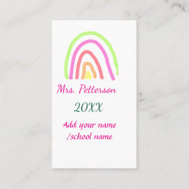 Tarjeta De Visita Coloridas franjas de arco iris añaden nombre de pr