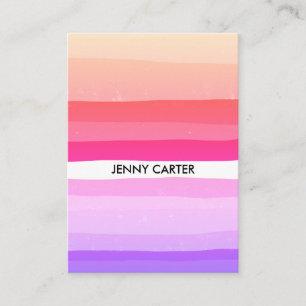 Tarjeta De Visita Coloridas franjas Minimalistas Guay