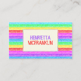 Tarjeta De Visita Coloridas franjas pasteles