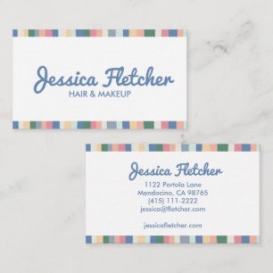 Tarjeta De Visita Coloridas franjas turbias Minimalistas