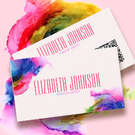 Tarjeta De Visita Colorido arco iris moderno elegante Resumen Código