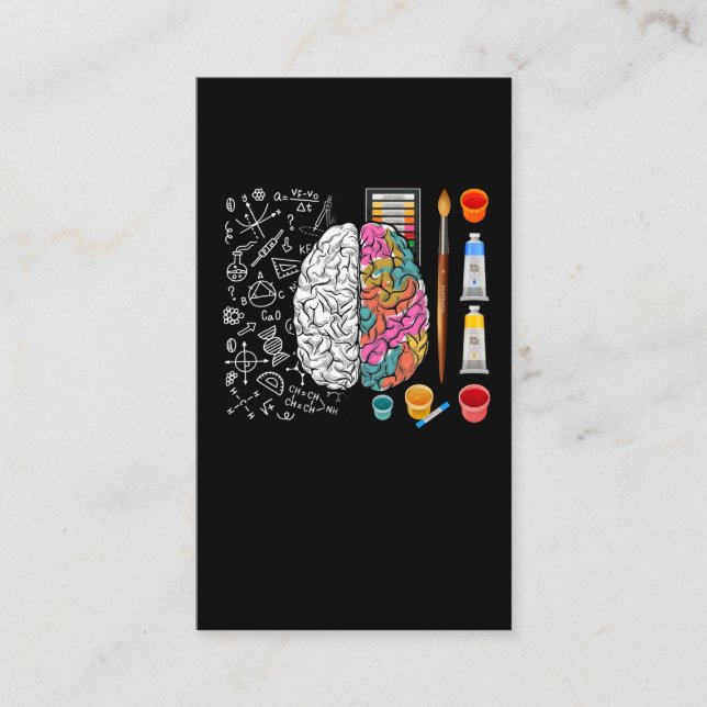 Tarjeta De Visita Colorido artista científico neurocirujano cerebral (Anverso)