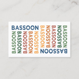 Tarjeta De Visita Colorido Bassoon