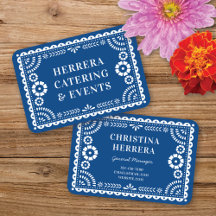 Colorido Blue Papel Picado Evento Elegante