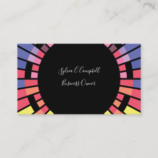 Tarjeta De Visita Colorido Cercle Minimalista Guay estándar