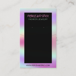 Tarjeta De Visita Colorido Collar Holográfico Y Pantalla De Conducci