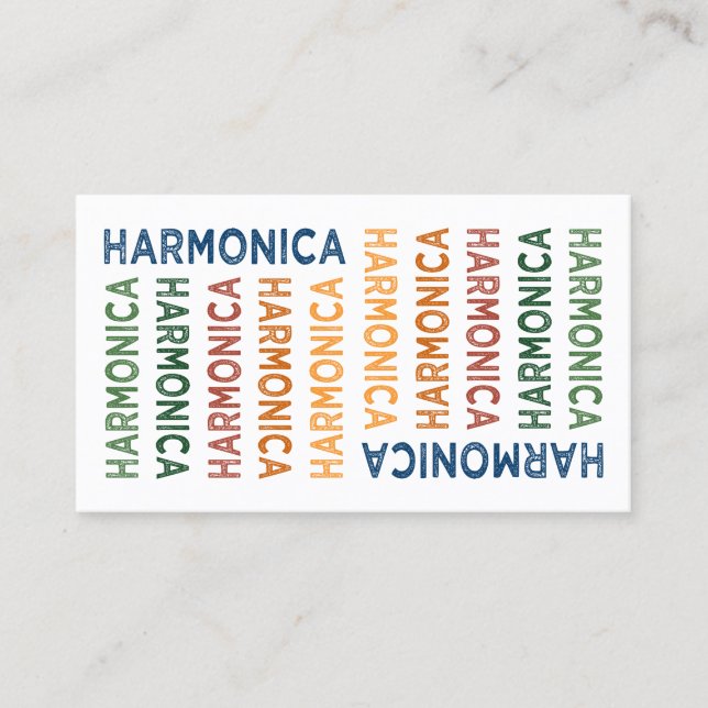 Tarjeta De Visita Colorido de Harmonica (Anverso)