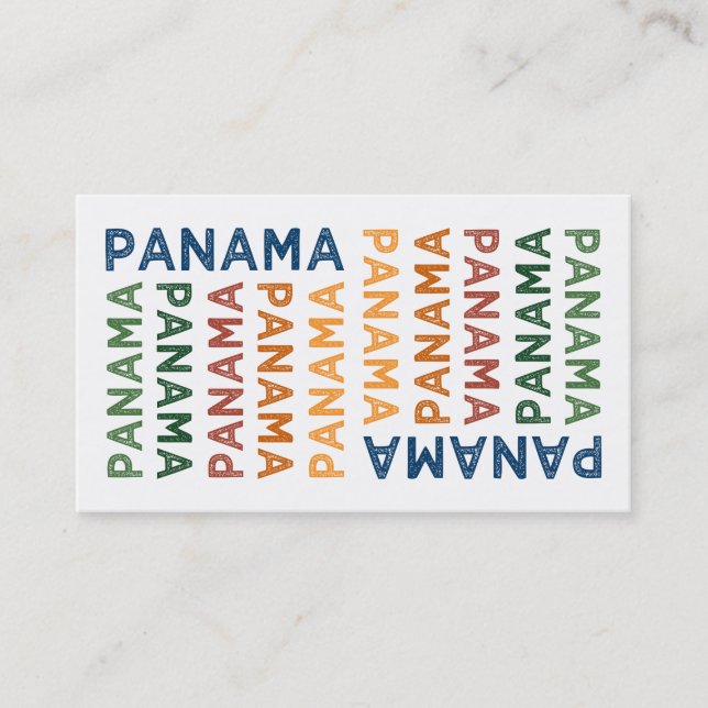 Tarjeta De Visita Colorido de Panamá (Anverso)