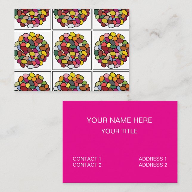 Tarjeta De Visita Colorido Jelly Bean (Anverso / Reverso)