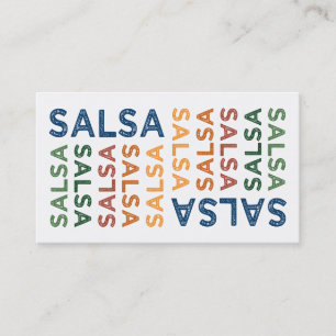 Tarjeta De Visita Colorido lindo de la salsa